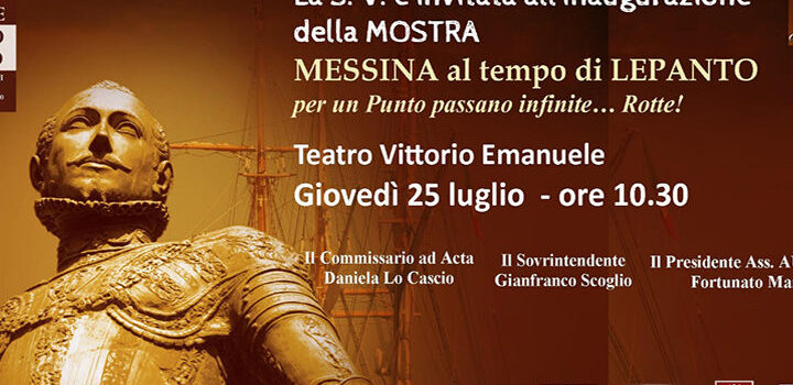 “Messina nel Mediterraneo tra il XVI e XVII secolo. Per un punto passano infinite… rotte!” dal 25 luglio al Teatro Vittorio Emanuele